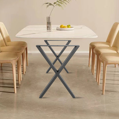 Tafelpoten – Tafelonderstel – Meubelpoot – Tafelpoot Set – X-vormige Tafelpoot – Verstelbare Hoogte – Zwart Stalen Design – Draagvermogen 200 kg