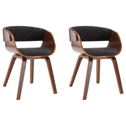 Eetkamerstoelen – Stoelen – Dining Stoelen – Zitmeubels – Stoel Set – Grijs – Stoffen Bekleding – Hardhouten Frame – Comfortabel & Onderhoudsvriendelijk