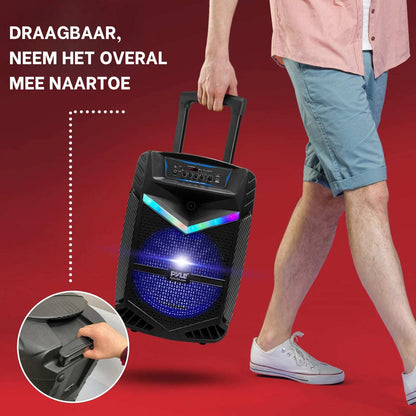 Bluetooth Speaker – Draagbare Speaker – Party Speaker – Bluetooth Box – Feest Speaker – 1200 Watt Piekvermogen – Ingebouwde Disco Verlichting