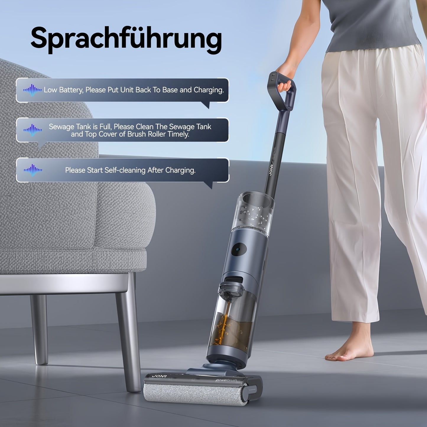 Natale Nat Potential Vacuüm – Stofzuiger – Zuigmachine – Schoonmaker – Vloerreiniger – Zelfreinigend Met Warm Water En Luchtdroogfunctie – Dubbele Randreiniging Met LED Display