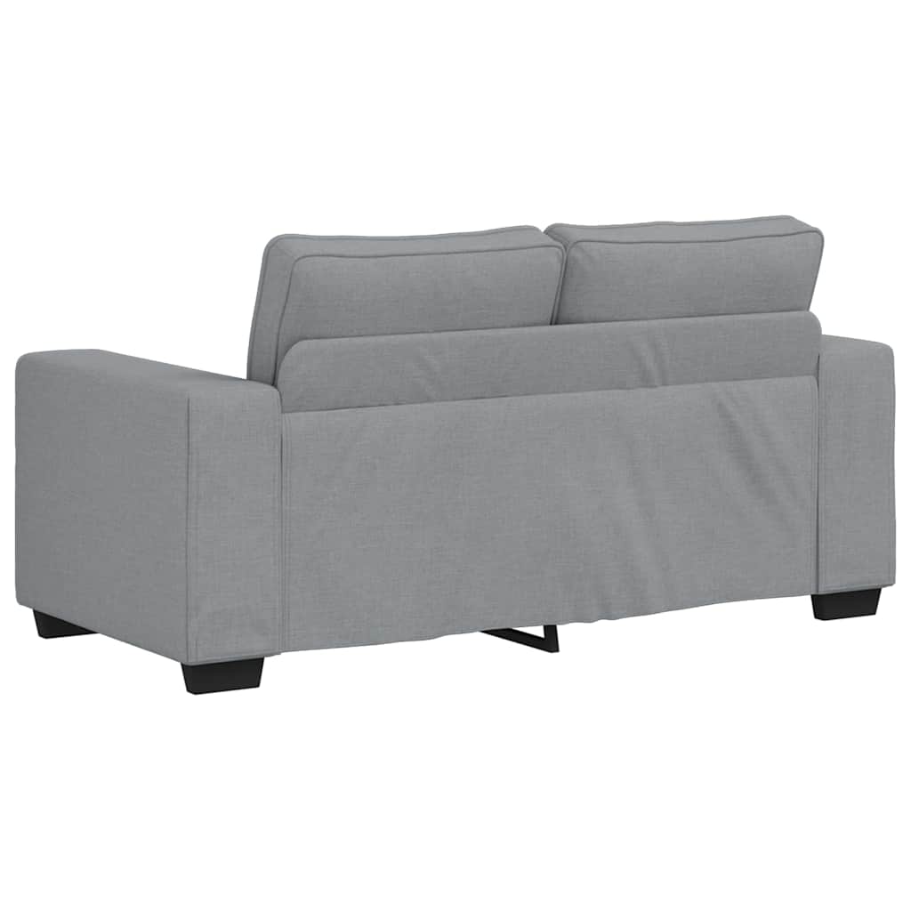 Bankenset – Loungeset – Zithoek – Bankcombinatie – Hoekbank – Polyester Bekleding – Robuust Metaal-Houten Frame – Grijs