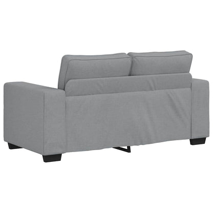 Bankenset – Loungeset – Zithoek – Bankcombinatie – Hoekbank – Polyester Bekleding – Robuust Metaal-Houten Frame – Grijs