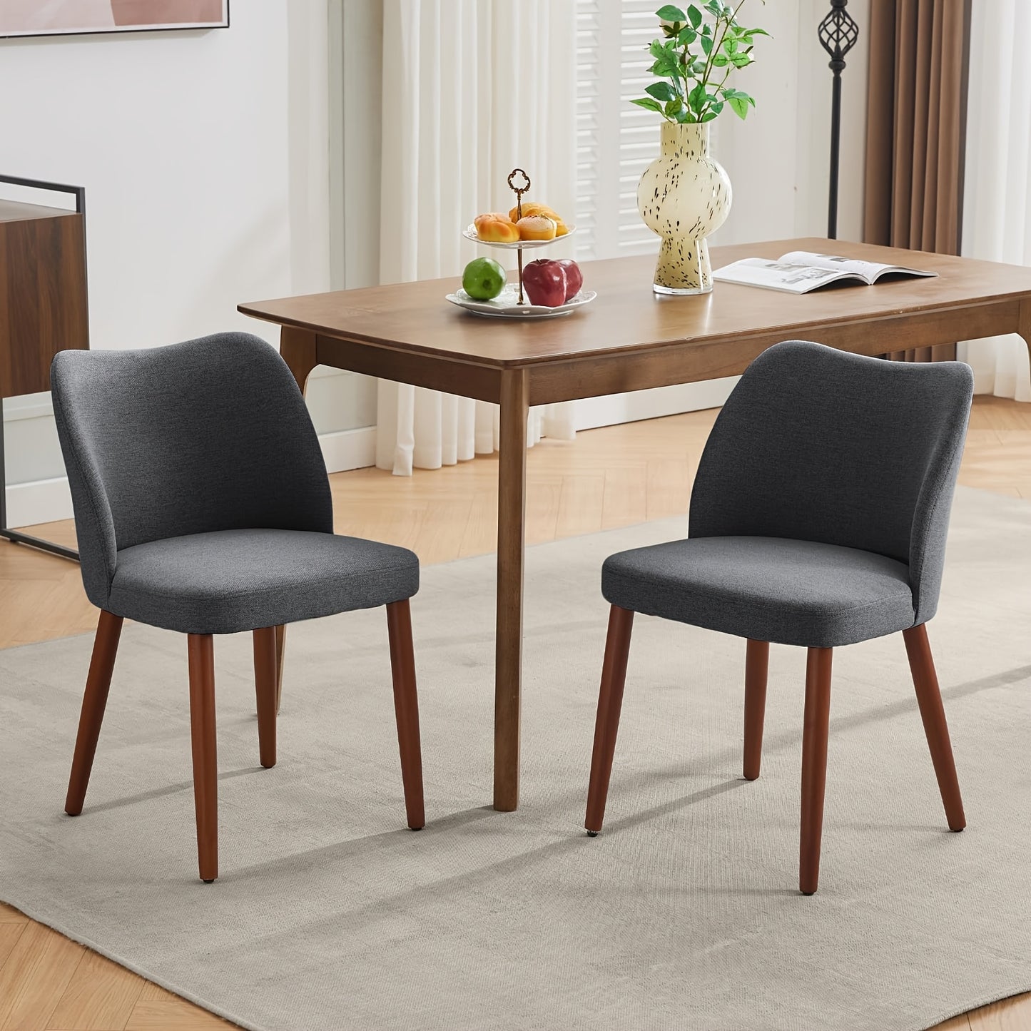 Eetkamerstoel – Stoel – Kuipstoel – Draaistoel – Keukenstoel – Mid Century Design – Ergonomische Stevige Rugleuning – Set Van 2 Groen