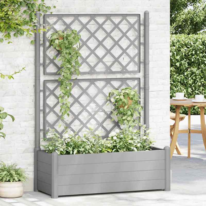 Plantenbak – Klimbak – Tuinbak – Bloemenbak – Ruimtebesparend Design – Weerbestendig Polypropyleen