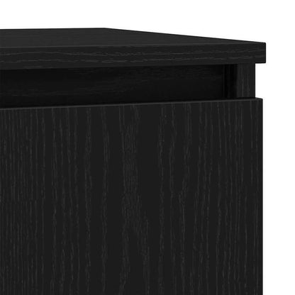 Sideboard 57x34x76cm chipboard black oak-colored Practical and removable