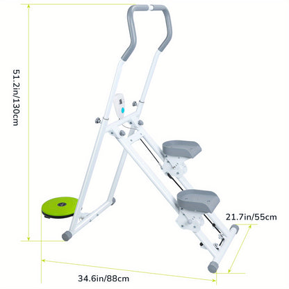 Vertical Climber – Stair Master – Stepper – Traptrainer – Thuis Fitnessapparaat – Inklapbaar – Roestvrij Staal – Verstelbare Stapafstand – Compacte Full-Body Workout
