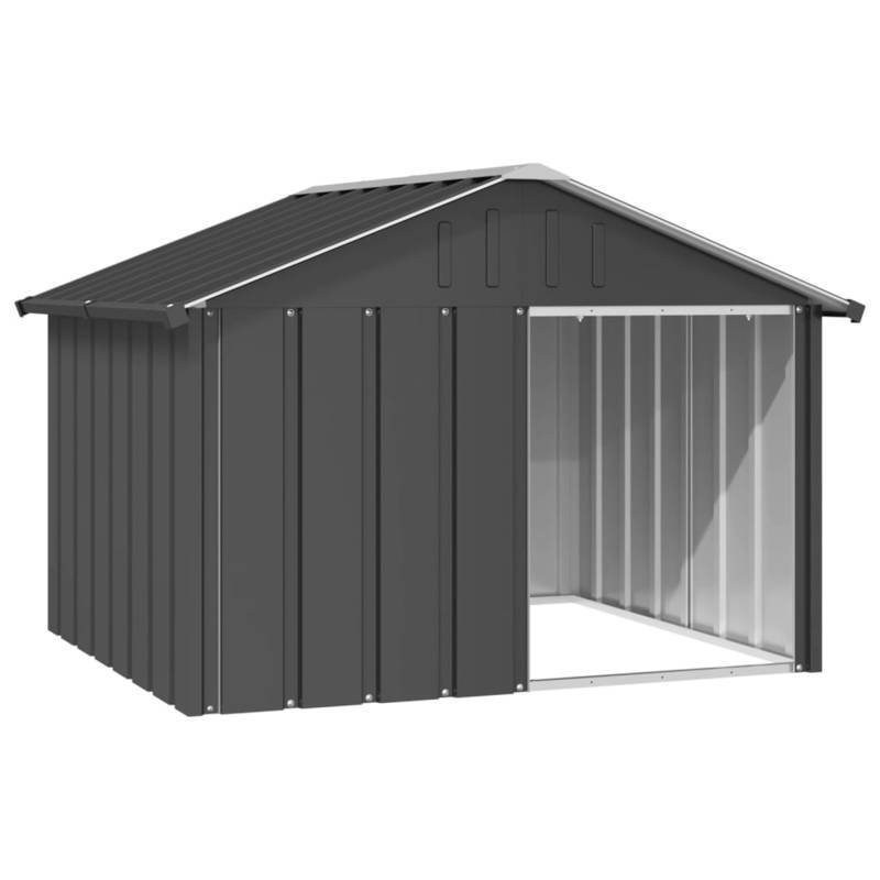 Dog House Anthracite 116, 5X103X81, 5 Cm Galvanized Steel Easy to Clean And Portable Ventilation Design