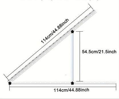 Zonnepaneelhouder – Zonnepaneelbeugel – Montageset – Bevestigingsbeugel – Verstelbare Zonnepaneelsteun – Aluminium & RVS – Geschikt Voor 200W-500W Panelen – Max 45 Inch
