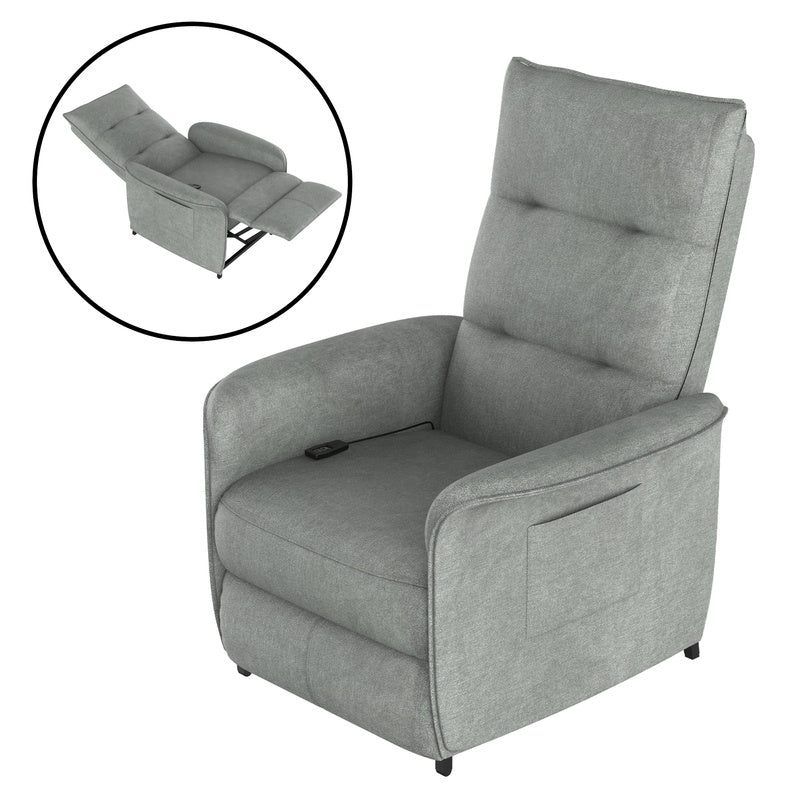 Relaxfauteuil – Elektrische Fauteuil – Verstelbare Stoel – Zitstoel – Loungefauteuil – Verstelbare Rugleuning – Polyester Bekleding 102x58x81 cm