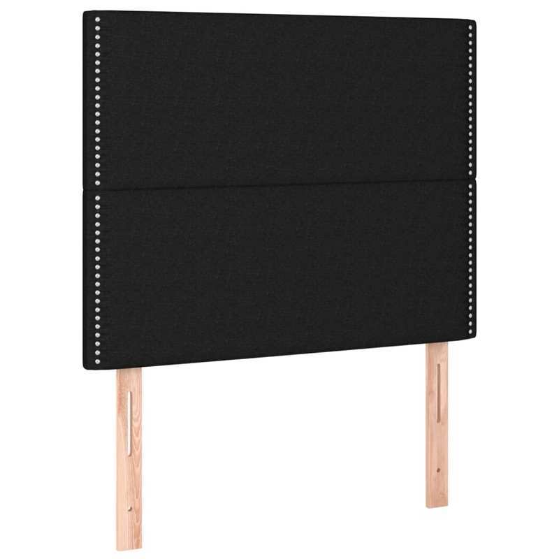 Bed frame without Mattress Black 80x200cm Tissue Practical, removable, suitable for all seasons, Bedroom Furniture, Spacesaving Bed, Stylish Bed Frame, Modern Bedroom, Easy Assembly, Wooden Frame, Simple Bed, Slatted Base, Ap
