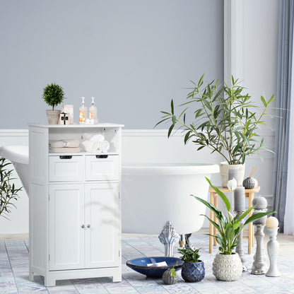 Badkamerkast – Badmeubel – Wastafelonderkast – Kolomkast – Opbergkast – Compact – MDF Wit Met Verstelbare Plank