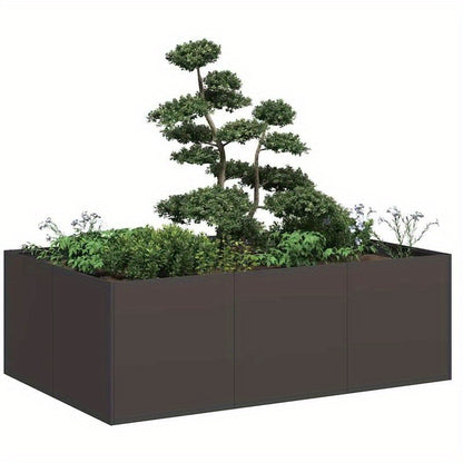 Planter Box 120X80X40 Cm Black Steel
