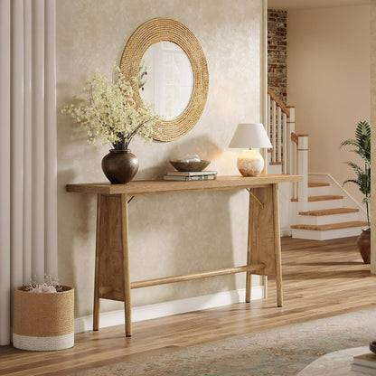 Sidetable – Consoletafel – Wandtafel – Haltafel – Dressoir – Modern Rustiek – 160 cm Lang & Smal – Stevig MDF Met Metaal