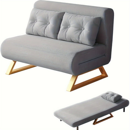 Sofa Bed, Sleeping Chair With Bed Function And Adjustable Backrest, Folding Bed, Sofa Bed For Living Room, Bedroom, Maximum Load 150 Kg, White And Grey