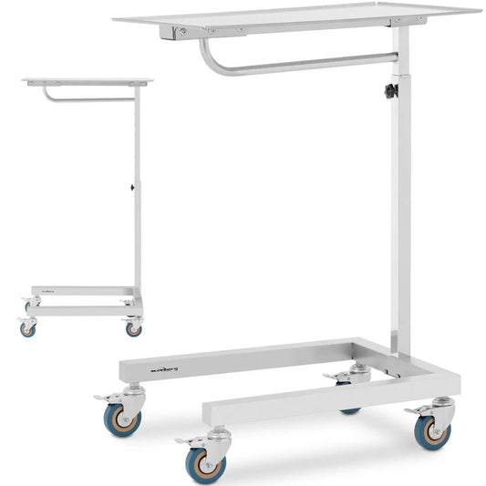 Behandelstoel – Behandelbank – Pedicurestoel – Schoonheidsstoel – Massagebank – Verstelbare Hoogte 84,5-120 cm – Roestvrij Stalen Werkblad 60x40 cm