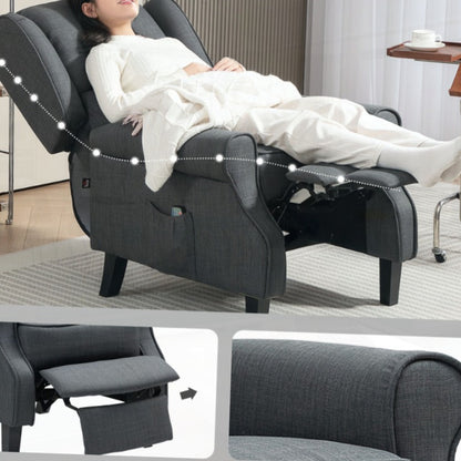 Relaxfauteuil – Relaxstoel – Fauteuil – TV-stoel – Ligstoel – Elektrisch Verstelbaar – Massage- en Warmtefunctie