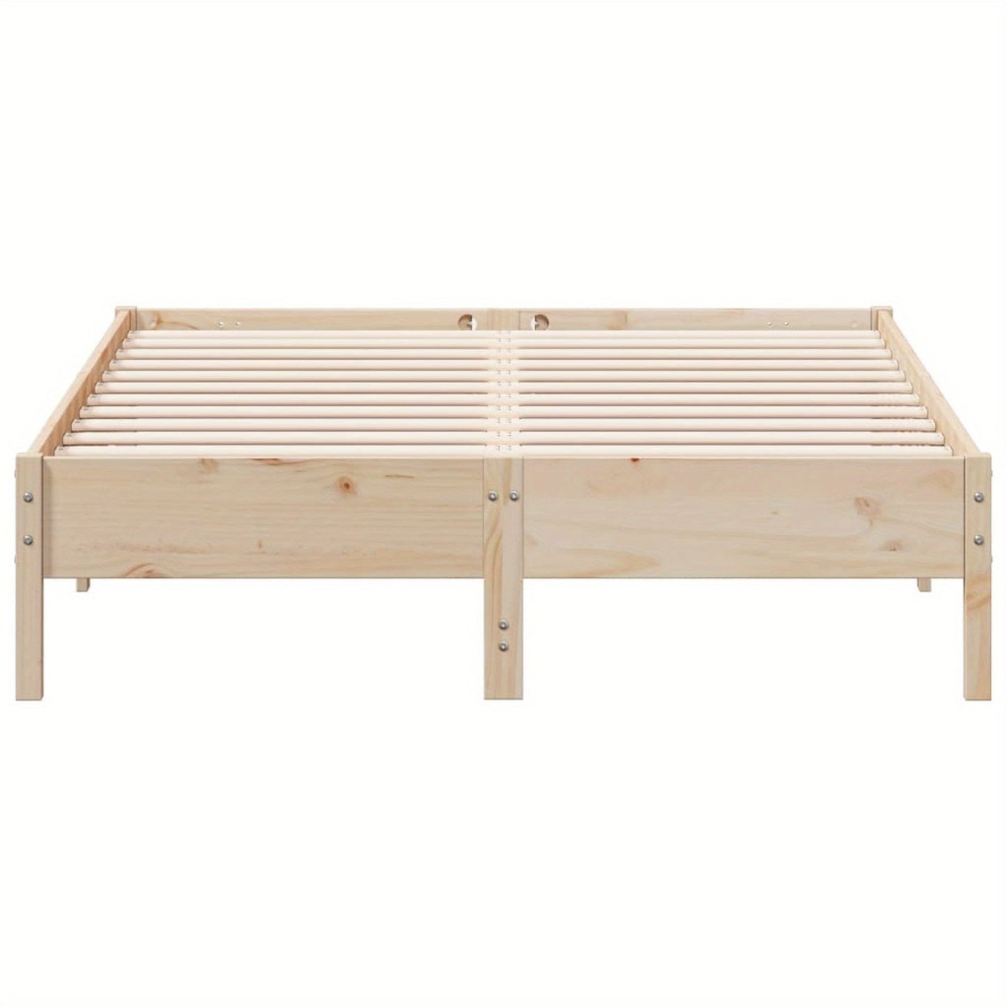 Bed Frame without Mattress 160x200 cm Solid Wood Pine with Slat Support Platform Bed Frame Suitable for Mattress Size 160 x 200 cm for Bedroom