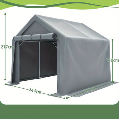 Fietsenstalling – Fietsberging – Tuinhuisje – Opbergtent – Fietsenrek – 244x141x217 cm – Waterdicht PE-materiaal – Intrekbare Ritssluiting