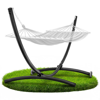 Hangmatstandaard – Hangmat Frame – Tuinstandaard – Stalen Standaard – Mobile Hangmatrek – Zwart Gepoedercoat Staal – Tot 300 kg Draagkracht