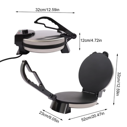 Pannenkoeken Maker - Roti Maker - Elektrische Chapati Maker - RVS - Persmachine Voor Indiase Stijl Chapati - Tortilla, Roti