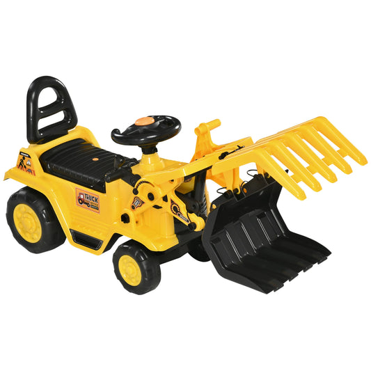Graafmachine - Rijden op - Speelgoedauto - Graafmachine voor kinderen - 3 tot 4 jaar - Geel/Zwart