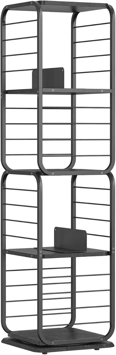 Boekenplank - Kast - Kast Woonkamer - Draaibare Boekenplank - Opbergkast - 43 cm x 43 cm x 158 cm - Zwart