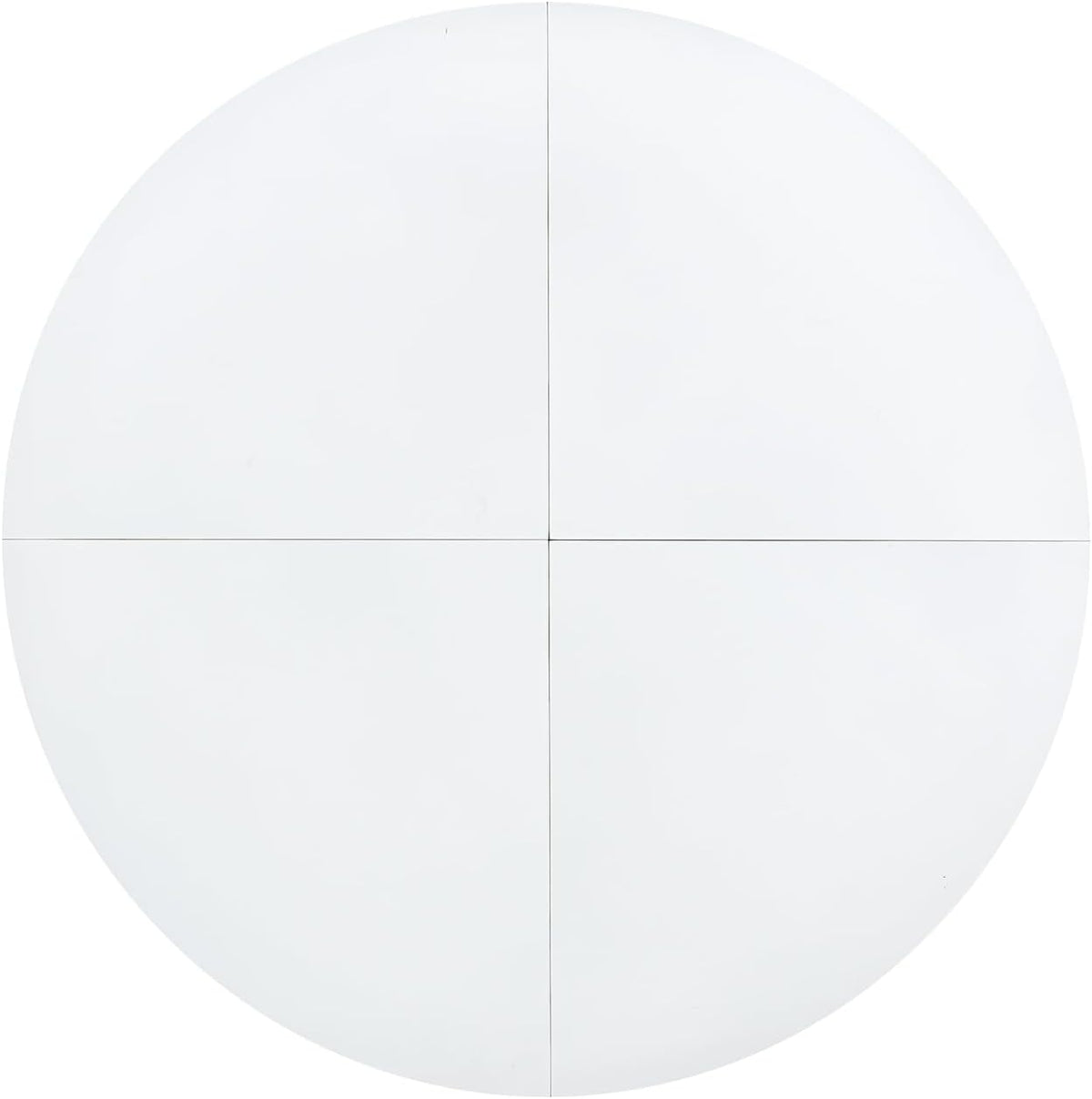 Modern Scandinavian Round Dining Table, Standing Table, Desk for Kitchen, Dining Room, Living Room and Office, for 4-6 People, Ø 120 cm, White - QUORE