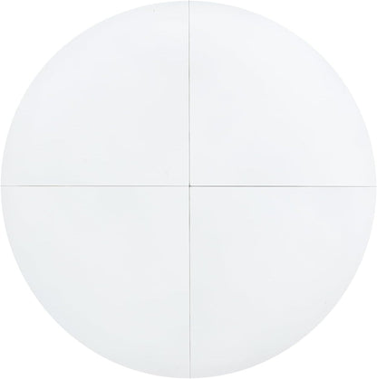 Modern Scandinavian Round Dining Table, Standing Table, Desk for Kitchen, Dining Room, Living Room and Office, for 4-6 People, Ø 120 cm, White - QUORE