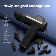 Massage Gun - Professioneel - Massage Apparaat - Draagbare Massage Pistool - met 6 Massagekoppen - 5 Intensiteitsniveaus - Testwinnaar - voor Schouders - Lichaam - Rug - Ontspanning - Pijnverlichting - Oplaadbaar - Zwart