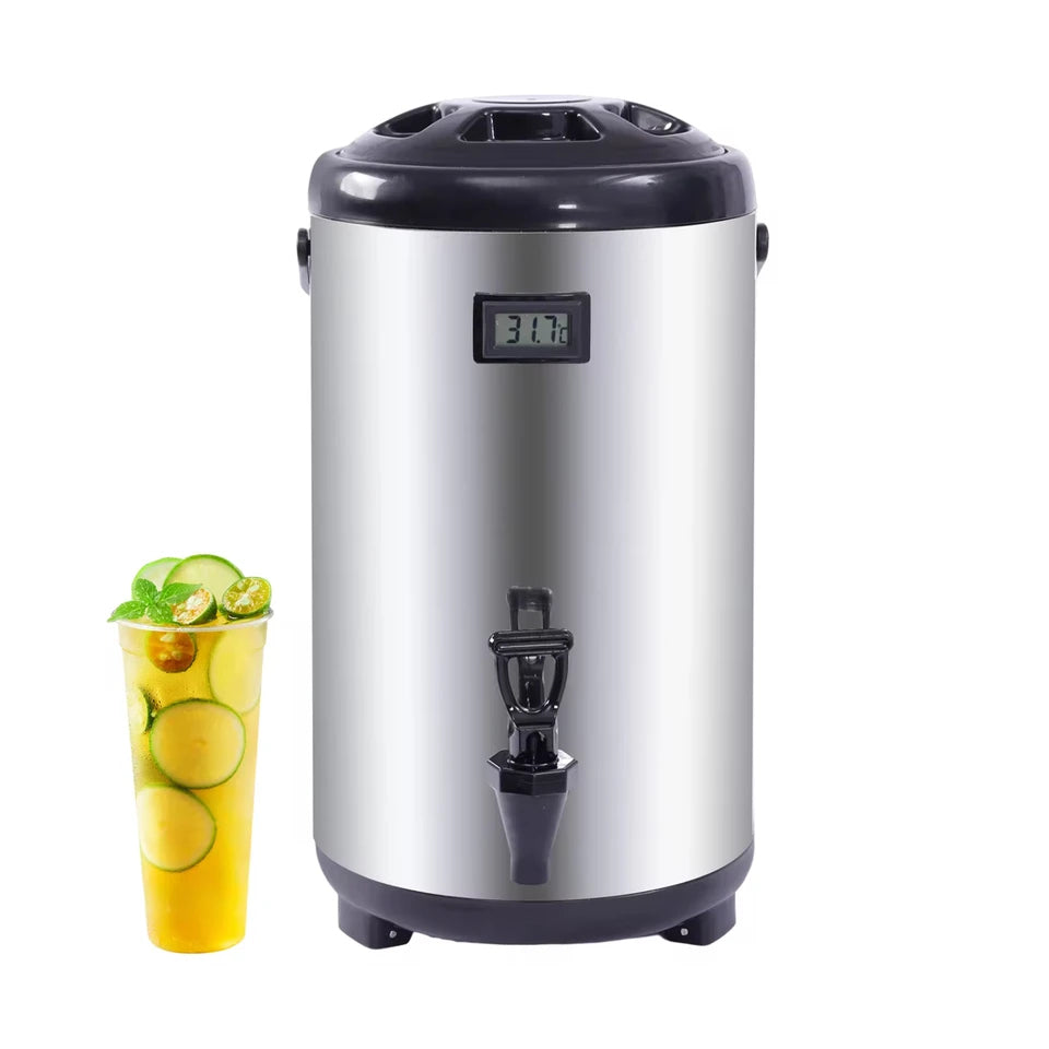 Dispenser - Beverage Dispenser - Thermal Insulation - Hot and Cold Thermal Beverage Dispenser - 3.17 Gal - 304 Stainless Steel - Silver