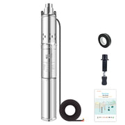 Mars Rock - Water Pump - Deep Well Submersible Pump - Solar DC Deep Well Pump - 400W - Stainless Steel - Silver