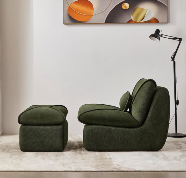 Fauteuil – Relaxstoel – Loungefauteuil – Leunstoel – Zetel – Ergonomisch Comfort – Lichtgewicht Chenillestof