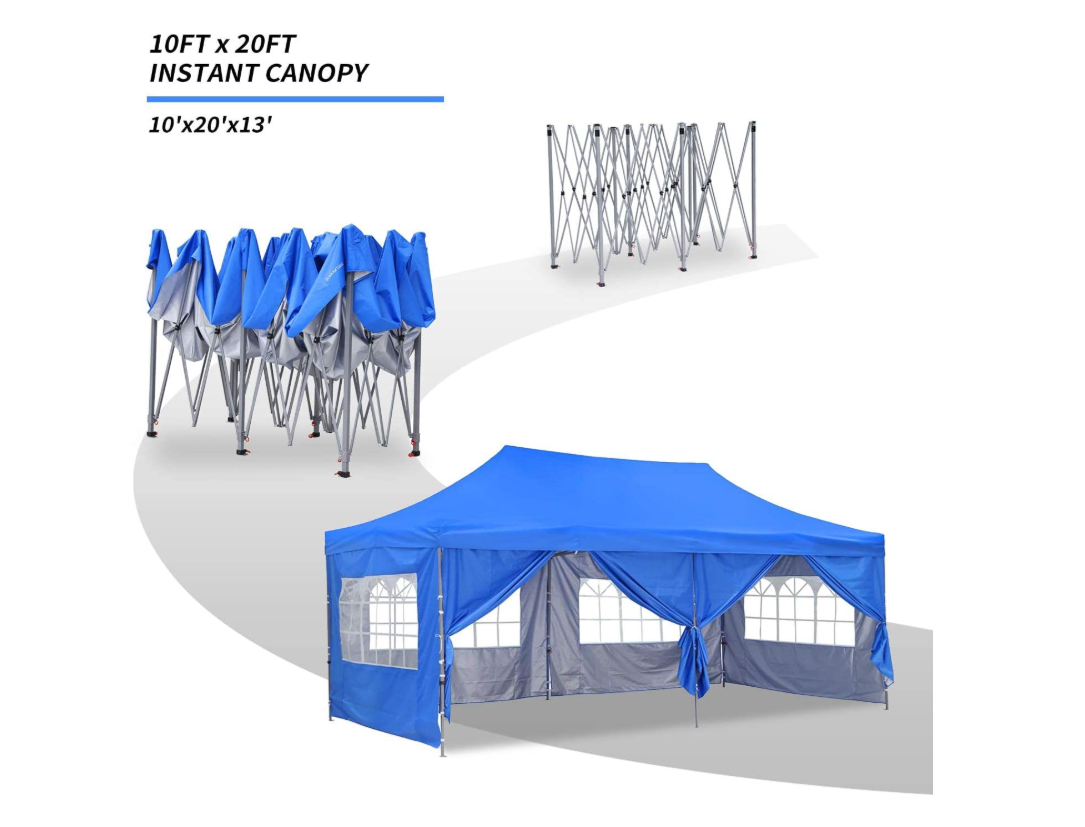 Partytent – Paviljoen – Feesttent – Tuintent – Opvouwbare Tent – 3x6m Pop-up – Waterdicht – Verstelbare Hoogte