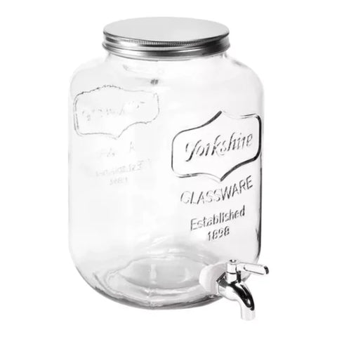 Dispenser - Drankdispenser - Organisatiedispenser - Glazen drankdispenser - 8L - Transparant Wit