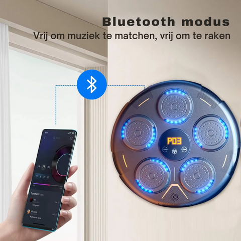 Smart Music Boxing Machine - Boksmachine - Muziek - Bluetooth - Bokszak - Boksbal - Inclusief Bokshandschoenen - QUORE