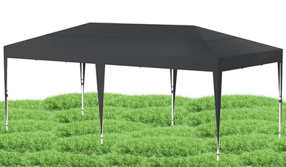 Partytent – Tuinpaviljoen – Feesttent – Opvouwbare Tent – Overkapping – 3x6 Meter – Verstelbare Hoogte 2,4-2,6m – Stevig Met Weerbestendig Frame