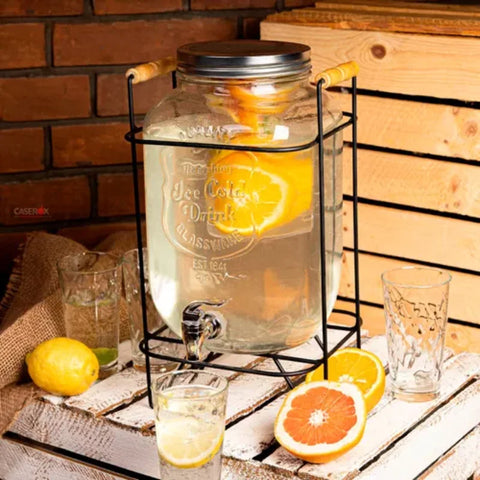 Dispenser - Drankdispenser - CSX en Organisatie Dispenser - Glazen Drankdispenser - 8L - Transparant Wit