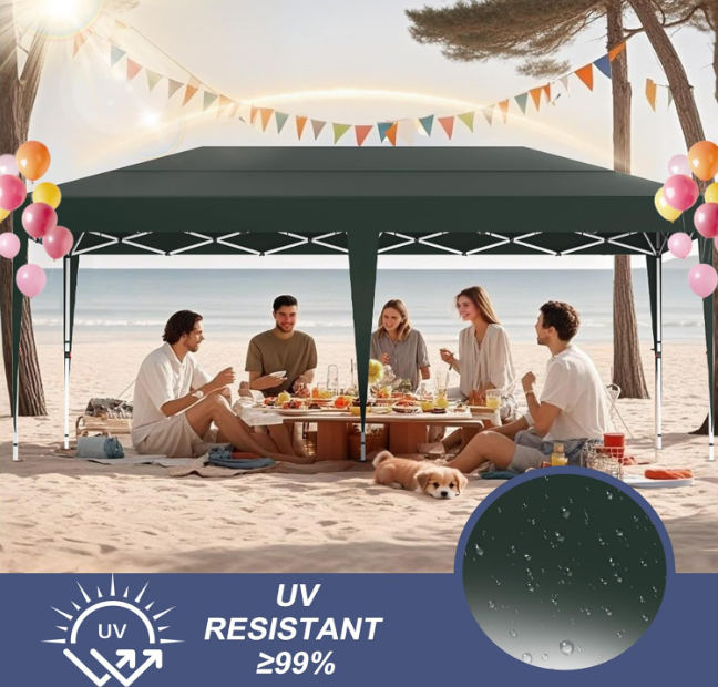 Partytent – Vouwtent – Tuinpaviljoen – Feesttent – Tuintent – 3x6 Meter – Verstelbare Hoogte – Waterdicht Oxford Polyester