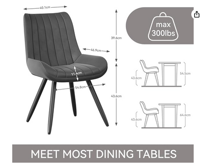 Eetkamerstoel – Stoel – Kuipstoel – Keukenstoel – Dining Chair – Set Van 6 – Ergonomisch Design – Memory Foam Zitting