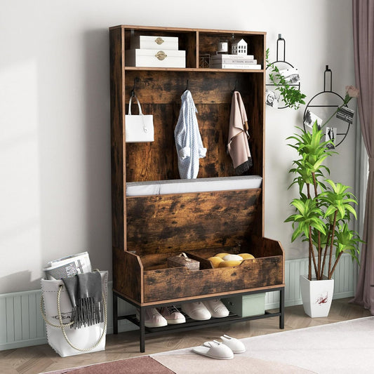 Houten Opbergkast Buiten – Tuinkast – Buitenbox – Tuinberging – Balkonkast – Met Verwijderbare Legplank – 4 Zwenkwieltjes – Weerbestendig Houtlook