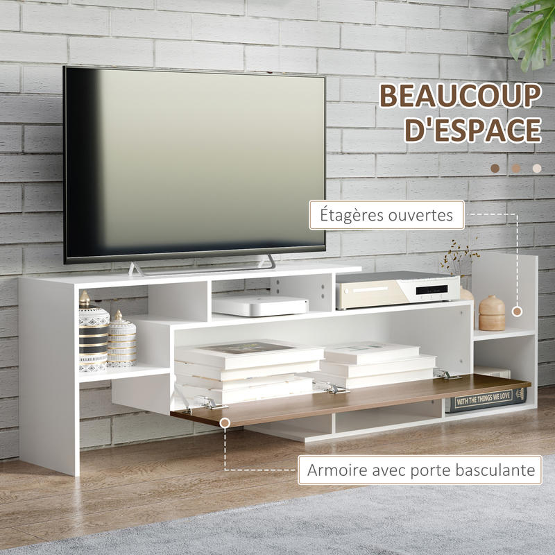 Tv-meubel – Tv-kast – Wandmeubel – Zwevend – Lowboard – Hoogwaardig Hardhout – Ruimtebesparend Zwevend Design