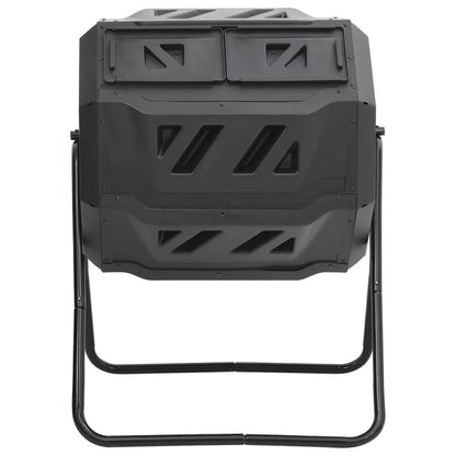 Compostbak – Tuincompostbak – Organische afvalbak – Compostton – Compostvat – Zwart – 160 Liter Capaciteit – Weerbestendig Kunststof