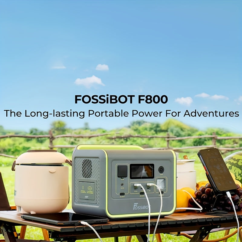 Portable Powerstation – Draagbare Generator – Zonne-energie Accu – Noodstroomvoorziening – Camping Accu – 512Wh Lithium IJzerfosfaat – Supersnel Opladen 1,5 Uur – 800W Continu Vermogen