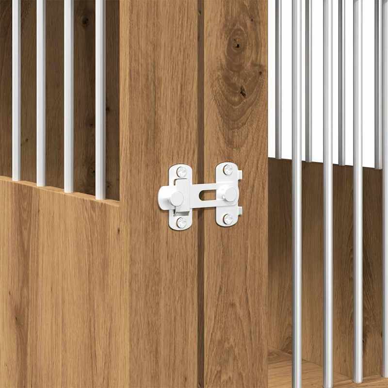 Handcrafted Wooden Multi-Level Cage with Removable Fence for Small Animals - Natural Wood Finish, Ventilation Mesh Doors & Top Shelf for Books/Cactus Decor - Durable Pet Habitat for Chickens, Hamsters, Small Pets, Small Pet C