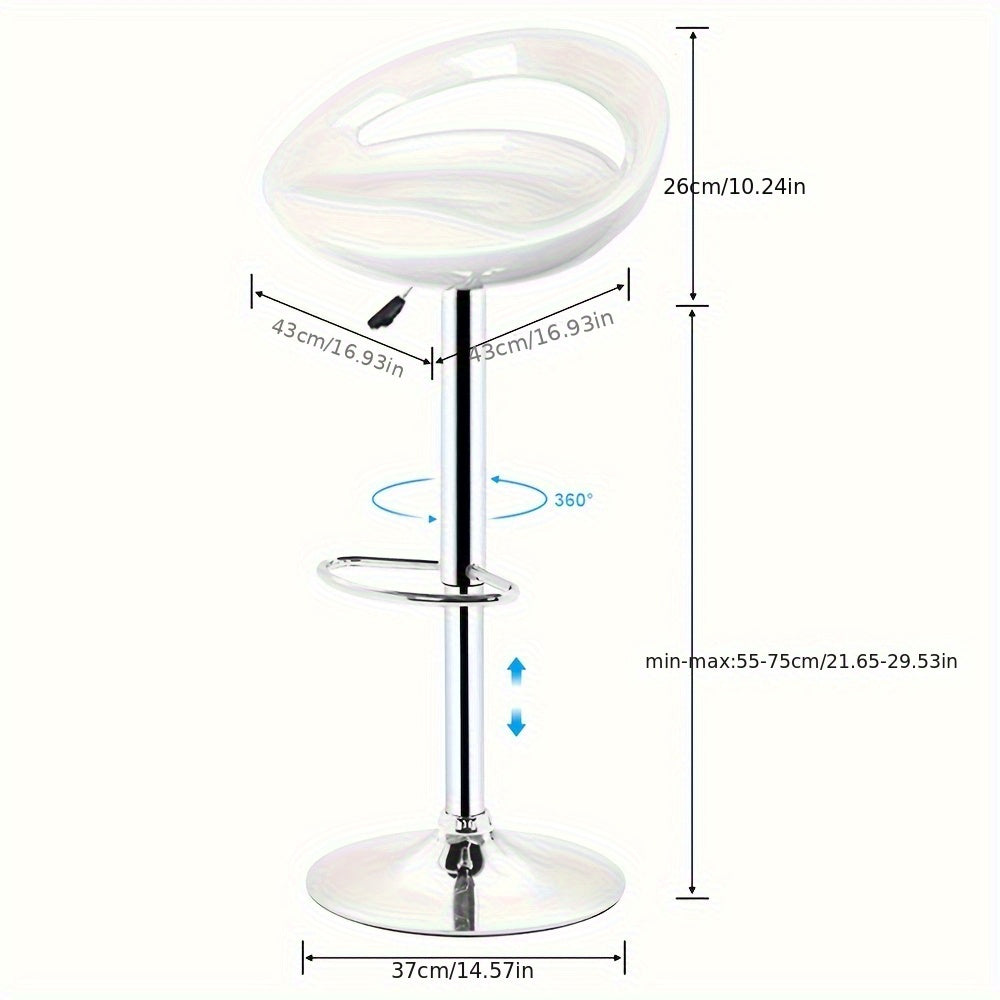 Barstoelen – Barkrukken – Barkruk – Barstoel – Keukenkruk – Set Van 4 – Verstelbare Hoogte – 360° Draaibaar – Chromen Metalen Poot – Max 150 Kg Belastbaar