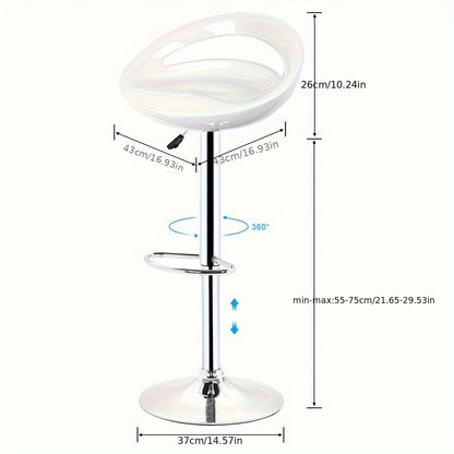 Barstoelen – Barkrukken – Barkruk – Barstoel – Keukenkruk – Set Van 4 – Verstelbare Hoogte – 360° Draaibaar – Chromen Metalen Poot – Max 150 Kg Belastbaar