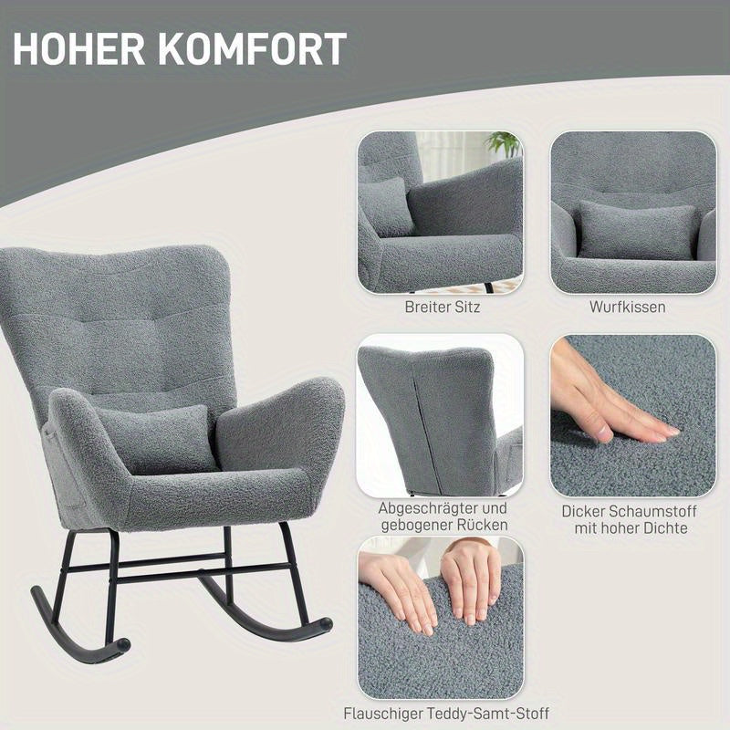 Relaxstoel – Lounge Stoel – Tuinstoel – Fauteuil – Ergonomische Stoel – Stevig Hardhout & Metaal Frame – Afneembare Wasbare Hoes