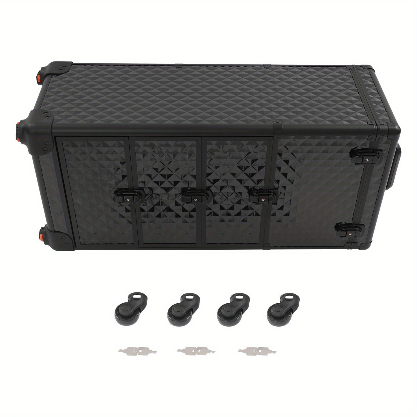 Make-up Organizer – Make-up Trolley – Beautykoffer – Make-up Koffer – Make-up Case – Aluminium Behuizing – Vergrendelbare Laden – Mobiele Make-up Trolley met 4 Wielen – Ruime Opbergruimte voor Salon en Reis