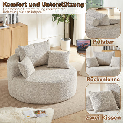 Eenpersoons Slaapstoel – Slaapfauteuil – Bedstoel – Slaapzetel – Slaapbank – Modern Beige Chenille – Direct Gebruiksklaar – Comfortabel Schuim