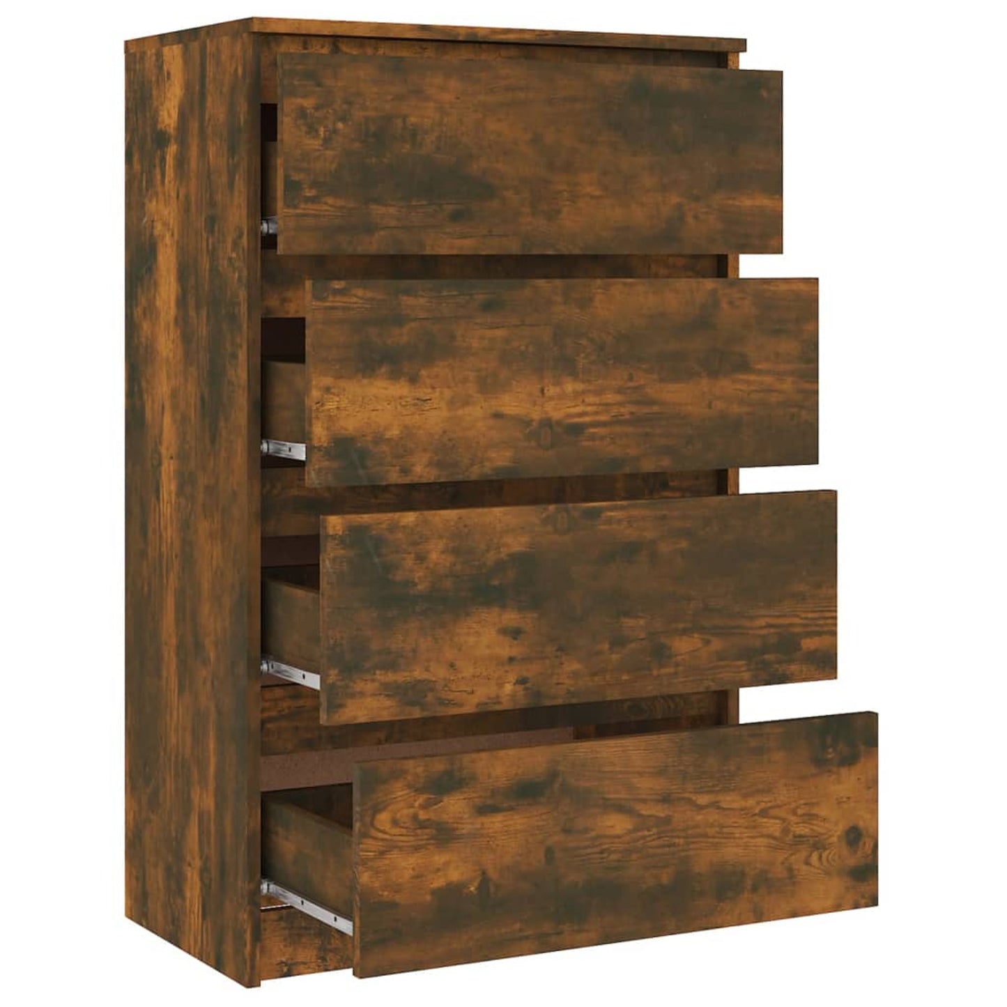 Dressoir – Sideboard – Opbergkast – Ladekast – Kast – Rustiek Smokey Eiken – Compact Formaat 60,96x35,56x99,06 cm – Vrijstaand Met 2 Laden